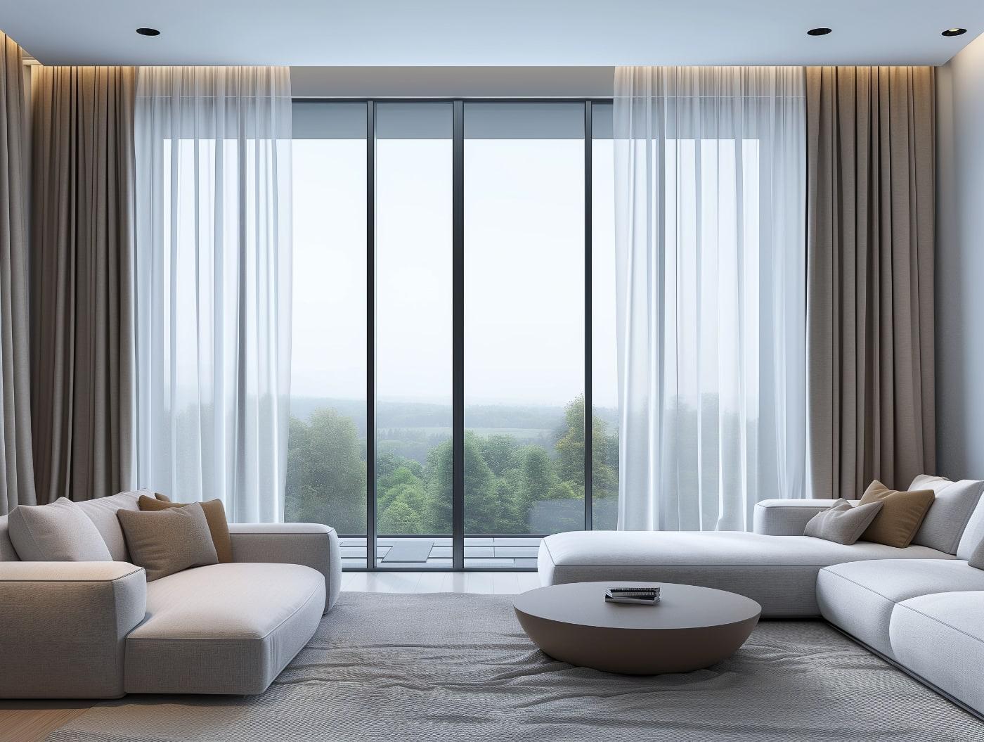 Compact modern apartment with integrated lighting, multifunctional furniture and organised storage